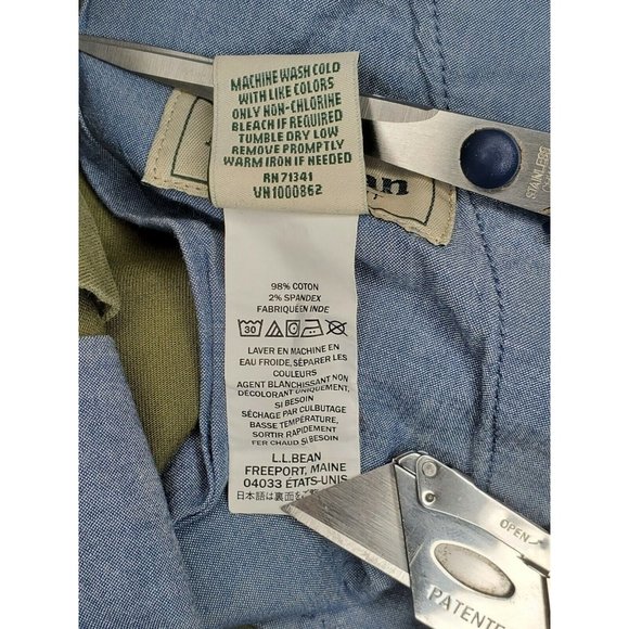 L.L. Bean Outlet Standard Fit Deep Olive Lakewashed 32x32 Men Khaki Pants - Picture 12 of 12